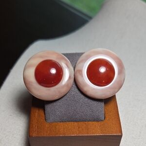 Monet Lucite Clip-On Earrings